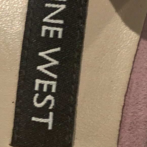 NWOT Nine West Suede Lavendar Sandals - Block / Chunky Heel Ankle Strap sz 5.5 - Picture 4 of 11